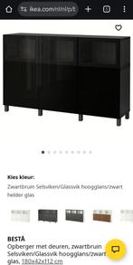 Ikea Besta Kast - Zwartbruin Selsviken/Glassvik, Ophalen of Verzenden