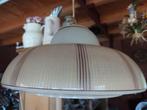 Vintage Art Deco Glazen Hanglamp jaren 50, Ophalen, Gebruikt, Glas, Minder dan 50 cm
