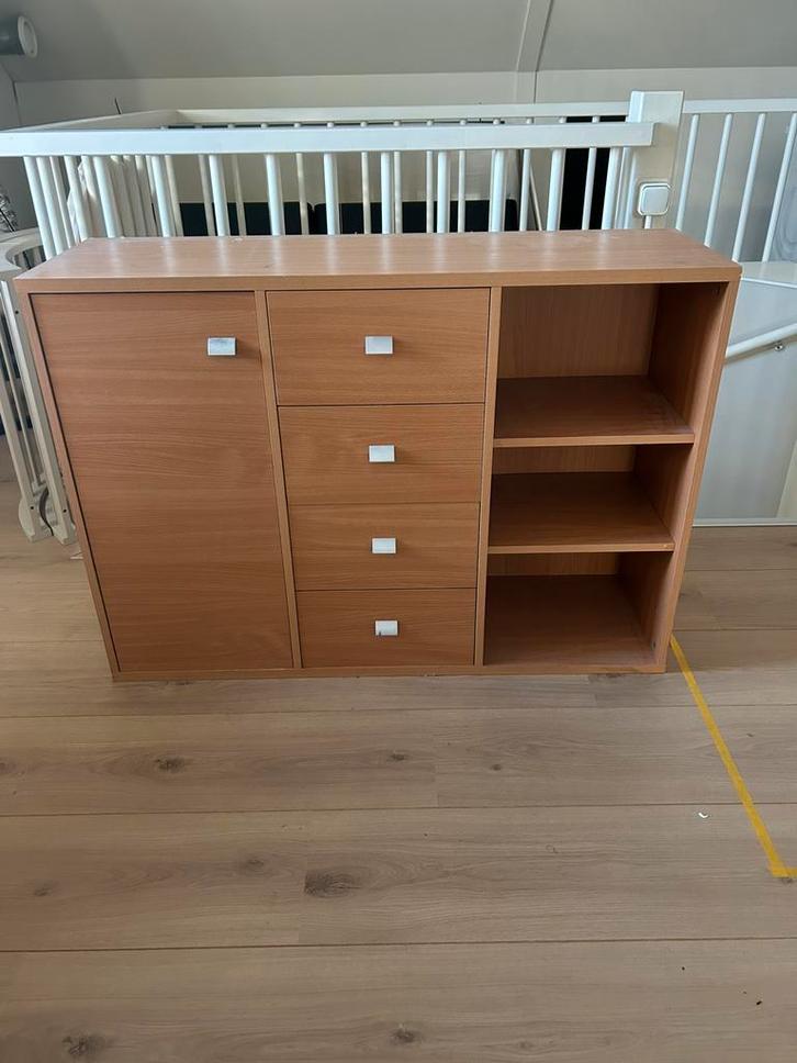 Stevige ladekast met schapjes, Huis en Inrichting, Kasten | Ladekasten, Zo goed als nieuw, Minder dan 100 cm, 100 tot 150 cm, 25 tot 50 cm