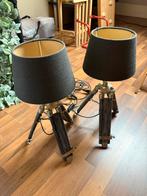 Set van 2 Tripod Lampen, Ophalen, Zo goed als nieuw, Hout, Minder dan 100 cm
