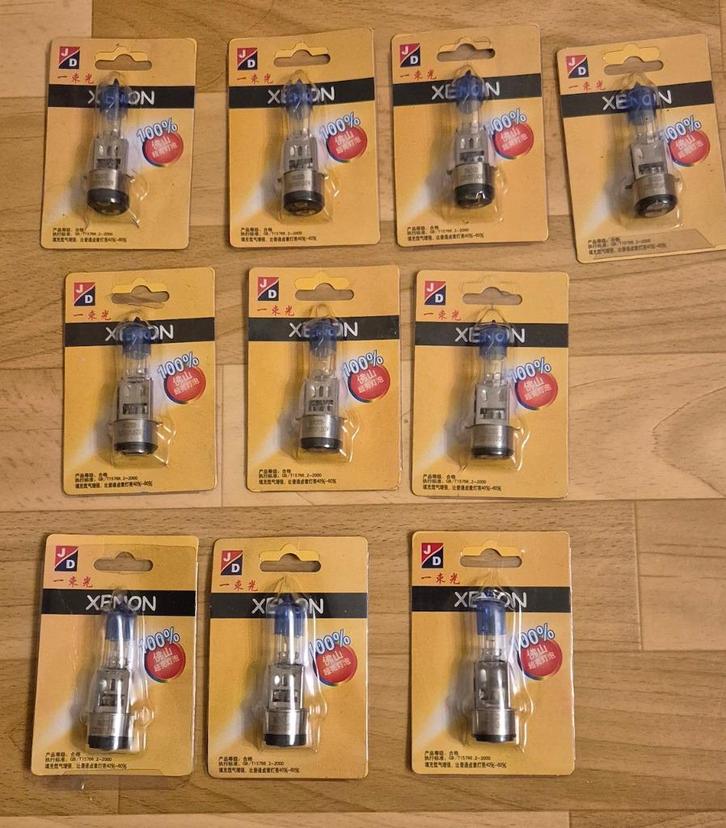 10 stuks BA20D 12 volt 50W/50W Xenon wit lamp voor scooter., Fietsen en Brommers, Brommeronderdelen | Scooters, Nieuw, Overige merken