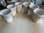 6 melkbekers Yvon Jaspers, Ophalen of Verzenden, Zo goed als nieuw, Overige stijlen, Kop(pen) en/of Schotel(s)
