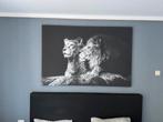 Groot canvas leeuw/leeuwin 150x100, Huis en Inrichting, Woonaccessoires | Schilderijen, Tekeningen en Foto's, Ophalen, Gebruikt