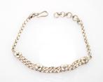 Prachtige Vintage Oosterse Zilver Schakelarmband, Ophalen of Verzenden, Zilver, Armband