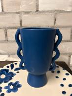 Mooie schaal met vaas wit /blauw tinten, Ophalen, Blauw, Aardewerk of Porselein, Zo goed als nieuw