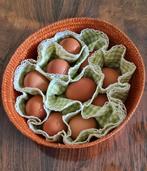 Rieten eieren mandje vintage, Gebruikt, Ophalen of Verzenden