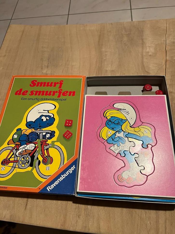Smurf De Smurfen, een smurfig dobbelsteenspel, Verzamelen, Smurfen, Zo goed als nieuw, Overige typen, Verschillende Smurfen, Ophalen of Verzenden