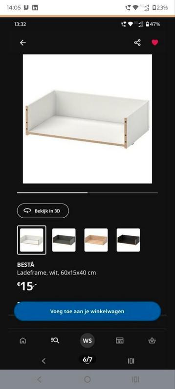 Ikea Besta Lades & Fronten - Hoogglans Wit - afbeelding 6