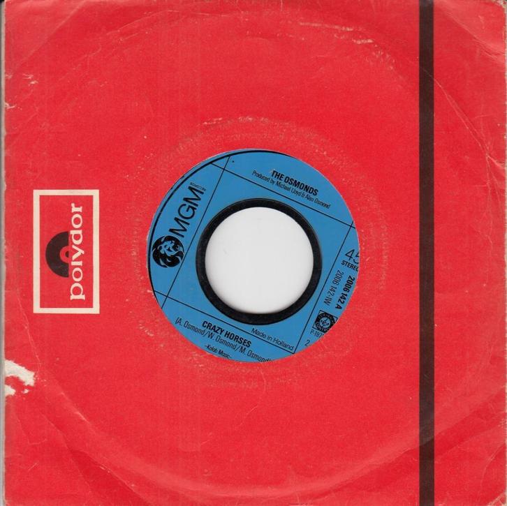 Vinyl-Single - 1972 - The Osmonds – Crazy Horses, Cd's en Dvd's, Vinyl Singles, Gebruikt, Single, Pop, 7 inch, Verzenden