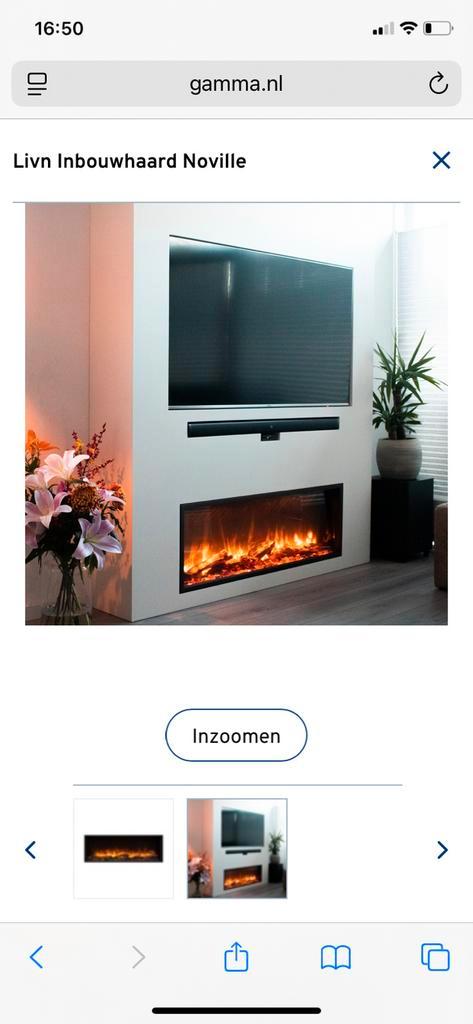 Livn inbouwhaard sfeerhaard Noville nieuw van € 729,- >, Huis en Inrichting, Haarden, Nieuw, Elektrische haard, Ophalen