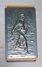 Vintage luciferdooshouder met reliëf zaaier, Antiek en Kunst, Ophalen of Verzenden