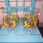 Duvel bierglazen The 6 hop devils 2 stuks, Ophalen, Zo goed als nieuw, Glas of Glazen, Duvel