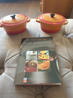 2 minipannetjes met receptenboekje, Ophalen, Zo goed als nieuw
