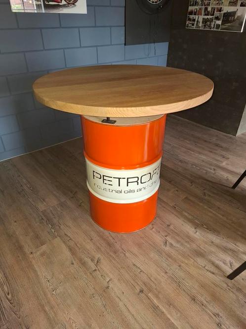 Hangtafel, statafel, barrel, olieton, eiken, Huis en Inrichting, Tafels | Statafels, Ophalen