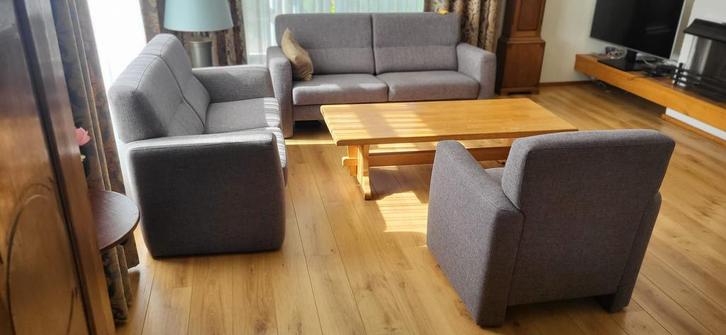 GRATIS zithoek, Huis en Inrichting, Banken | Complete zithoeken, Gebruikt, Hout, Stof, Ophalen