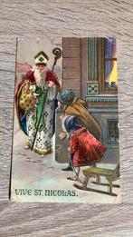 Oude ansichtkaart Sinterklaas 1909 Vive St. Nicolas, Ophalen of Verzenden, Voor 1920, Gelopen