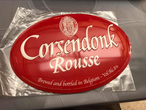 Corsendonk bier rousse reclamebord metaal, Verzamelen, Merken en Reclamevoorwerpen, Nieuw, Reclamebord, Ophalen of Verzenden