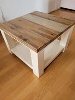 Pronto acacia two tone bijzettafels, Huis en Inrichting, Tafels | Salontafels, Ophalen, Gebruikt, 50 tot 100 cm, Vierkant
