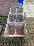 4 voerbakken paard gegalvaniseerd, Ophalen, Gebruikt