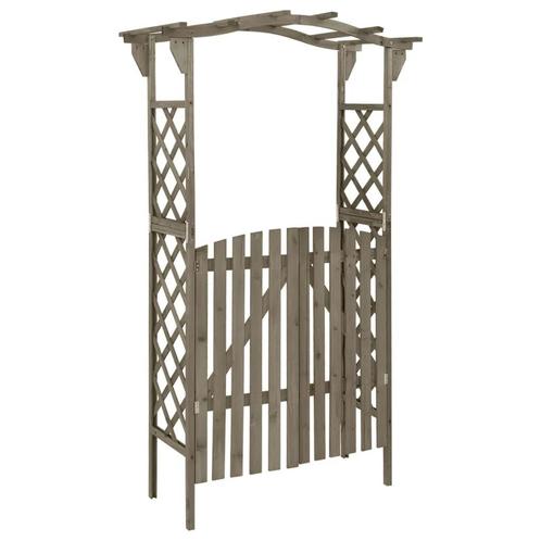 Pergola met poort 116x40x204 cm massief vurenhout, Tuin en Terras, Tuinpoorten, Nieuw, Hout, Verzenden