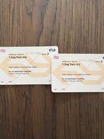 2 x Dag Trein Vrij kaartjes, Eén persoon, Trein, Nederland, Algemeen kaartje