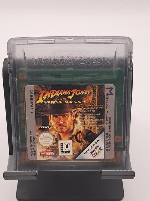 gameboy color Indiana Jones and the Infernal Machine, Spelcomputers en Games, Games | Nintendo Game Boy, Zo goed als nieuw, 1 speler