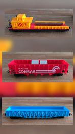 3 Mehano HO wagons werkplaatswagon goederenwagon ertswagon, Overige merken, Gelijkstroom, Wagon, Ophalen of Verzenden