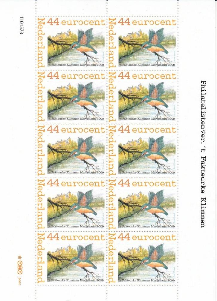 Nederland- 2009- Vel- Filatelisten Vereniging Fakteurke- P, Postzegels en Munten, Postzegels | Nederland, Postfris, Na 1940, Ophalen of Verzenden