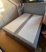 Tweepersoons boxspring 140x200, antraciet, Ophalen, Gebruikt, Tweepersoons, 140 cm
