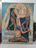 Elly Kuipers (1938-2016) schilderij ‘4 figuren’, Antiek en Kunst, Ophalen