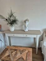 Landelijk sidetable taupe wit, Huis en Inrichting, Ophalen, Gebruikt, 100 tot 150 cm, 25 tot 50 cm