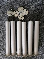 6 Metalen Kast/bed pootjes, Ophalen of Verzenden, Gebruikt, Minder dan 50 mm, Overige typen