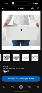 Ikea Kuggis, Doe-het-zelf en Verbouw, Kratten en Dozen, Ophalen, Doos, Minder dan 35 cm, Zo goed als nieuw