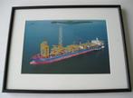Fotoset FPSO Brasil en FPSO Falcon (ex Esso Saba en -Geneva), Verzamelen, Scheepvaart, Ophalen of Verzenden, Gebruikt, Motorboot