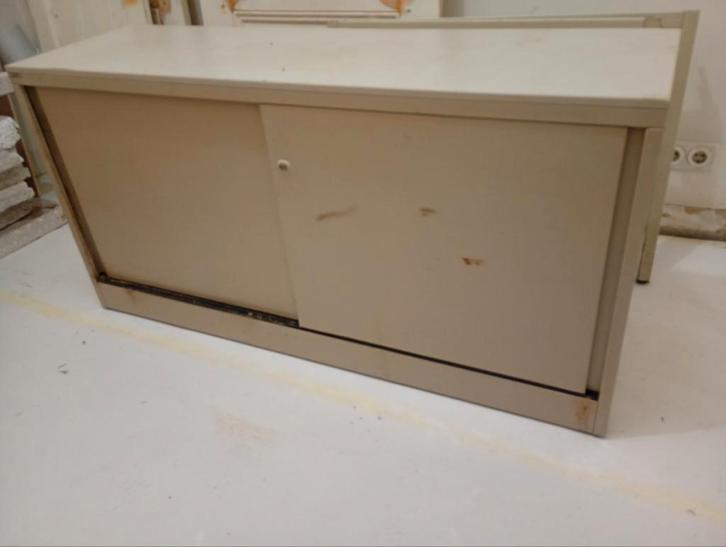 Metalen schuifdeurkast, Huis en Inrichting, Kasten | Roldeurkasten en Archiefkasten, Gebruikt, Minder dan 100 cm, 100 tot 150 cm