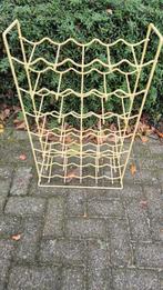 Geel vintage flessenrek, Antiek en Kunst, Ophalen