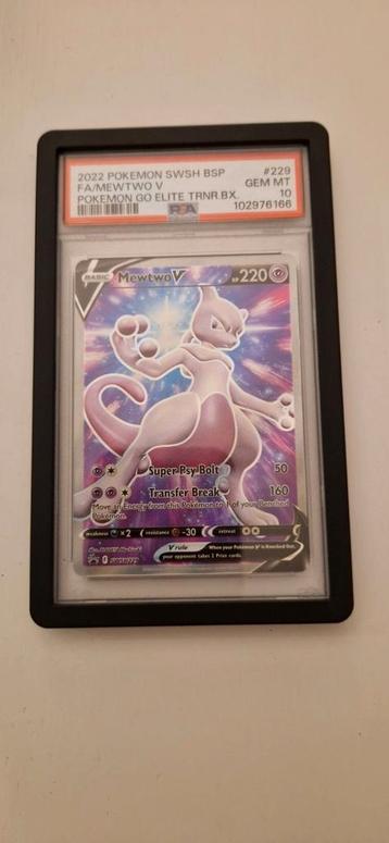 FA/MEWTWO V #229 PSA 10 beschikbaar voor biedingen