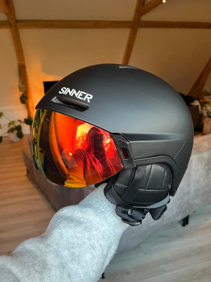 Sinner Montblanc Skihelm met Vizier -  Nieuwstaat!, Sport en Fitness, Skiën en Langlaufen, Zo goed als nieuw, Overige typen, Skiën