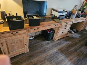 Mooi tiek houte dubbel burea beschikbaar voor biedingen