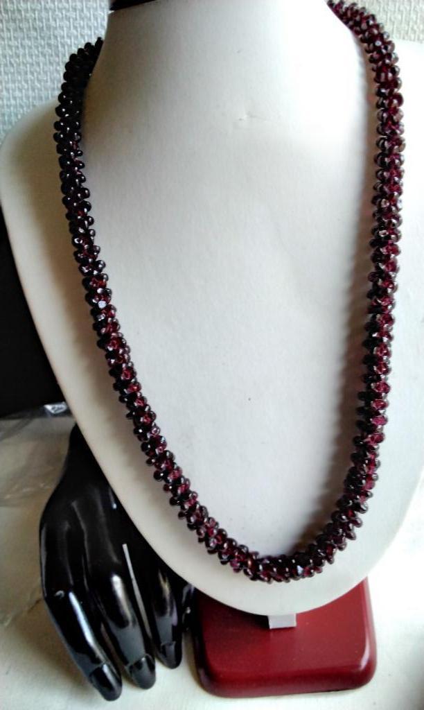 Prachtig Uniek Collier Authentic Granaten Edelstenen, Sieraden, Tassen en Uiterlijk, Kettingen, Nieuw, Steen of Mineraal, Rood