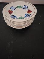 8 Vintage Boerenbont Schotels - 15cm, Gebruikt, Ophalen of Verzenden, Bord(en), Aardewerk