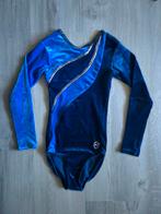 Turnpakje lange mouwen maat 140, Sport en Fitness, Blauw, Zo goed als nieuw, Turnpak(je), Kindermaat 122 t/m 140