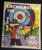 Postzegel van Liechtenstein 2016: boogschieten sport os, Ophalen of Verzenden, Gestempeld
