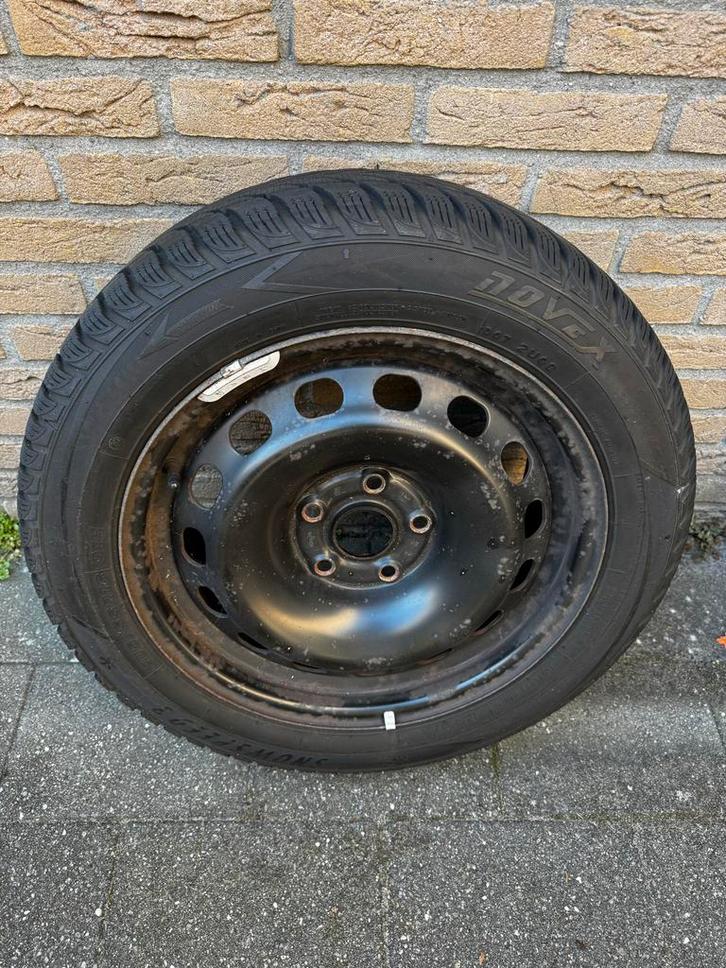 Set winterbanden op stalen velg – 205/55R16 91H – 5x112, Auto-onderdelen, Banden en Velgen, Banden en Velgen, Winterbanden, 16 inch