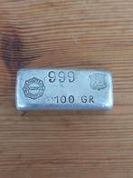 Zilverbaar 100 gram .999 zilver, Postzegels en Munten, Edelmetalen en Baren, Ophalen of Verzenden, Zilver