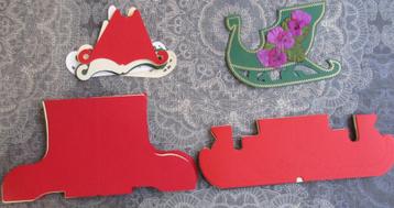 vormen laars + slee voor kerstkaart / houder voor kaart beschikbaar voor biedingen