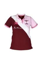 Burgundy, bordeaux/roze Horka Luna polo maat 140 152 en M, Dieren en Toebehoren, Paardrijkleding, Dames, Dressuur, Nieuw, Ophalen of Verzenden