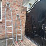 Te koop Dirks puntladder klein en groot, Doe-het-zelf en Verbouw, Ladders en Trappen, Ophalen, Zo goed als nieuw, 4 meter of meer