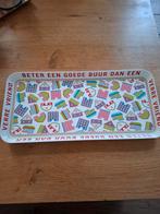 Rechthoekig Dienblad 18x 38 cm met leuke print huisjes, Ophalen of Verzenden