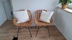 Rotan stoelen (set van twee), Huis en Inrichting, Stoelen, Ophalen, Zo goed als nieuw, Zwart, Twee